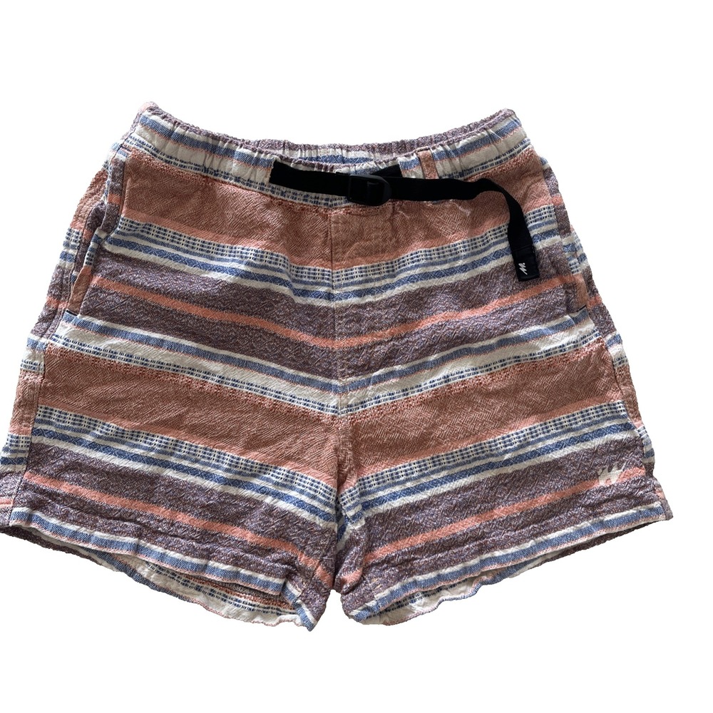 Without Walls Women's Size S 100% Cotton Shorts Outdoor Stripe Orange Blue White